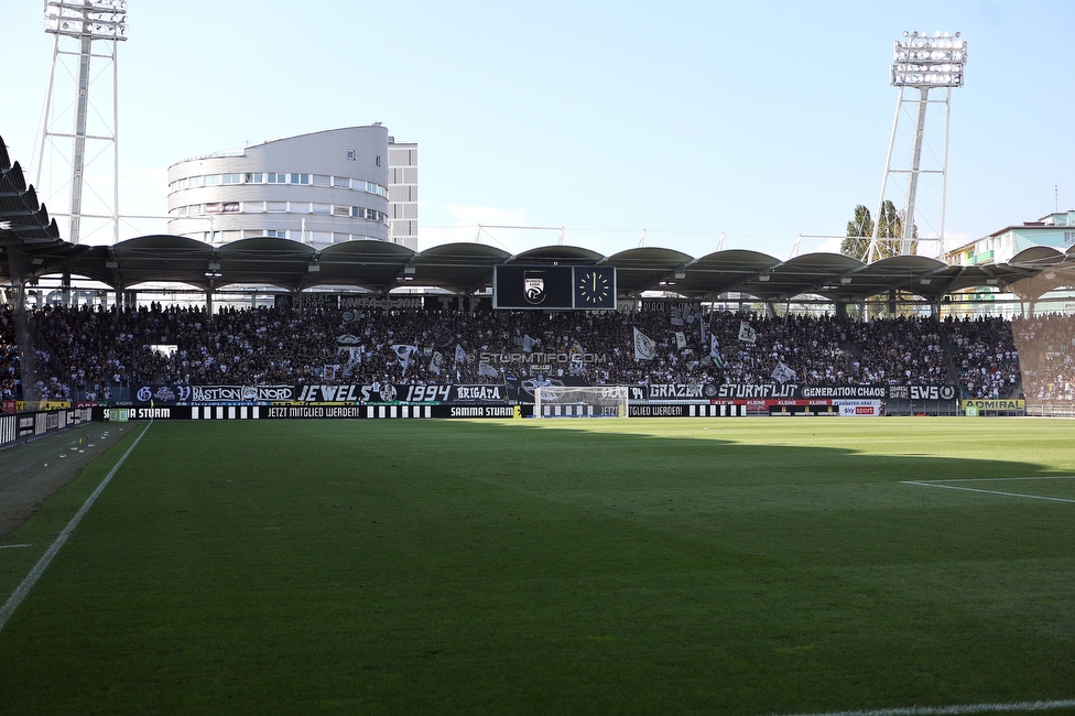 Sturm Graz - BW Linz
Oesterreichische Fussball Bundesliga, 5. Runde, SK Sturm Graz - Blau-Weiss Linz, Stadion Liebenau Graz, 26.08.2023. 

Foto zeigt Fans von Sturm
