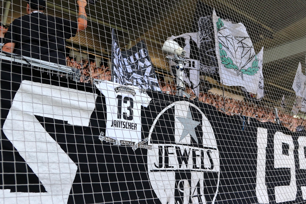 Sturm Graz - BW Linz
Oesterreichische Fussball Bundesliga, 5. Runde, SK Sturm Graz - Blau-Weiss Linz, Stadion Liebenau Graz, 26.08.2023. 

Foto zeigt Fans von Sturm
