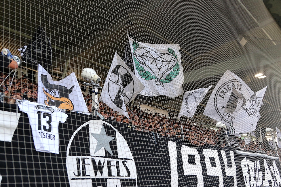 Sturm Graz - BW Linz
Oesterreichische Fussball Bundesliga, 5. Runde, SK Sturm Graz - Blau-Weiss Linz, Stadion Liebenau Graz, 26.08.2023. 

Foto zeigt Fans von Sturm
