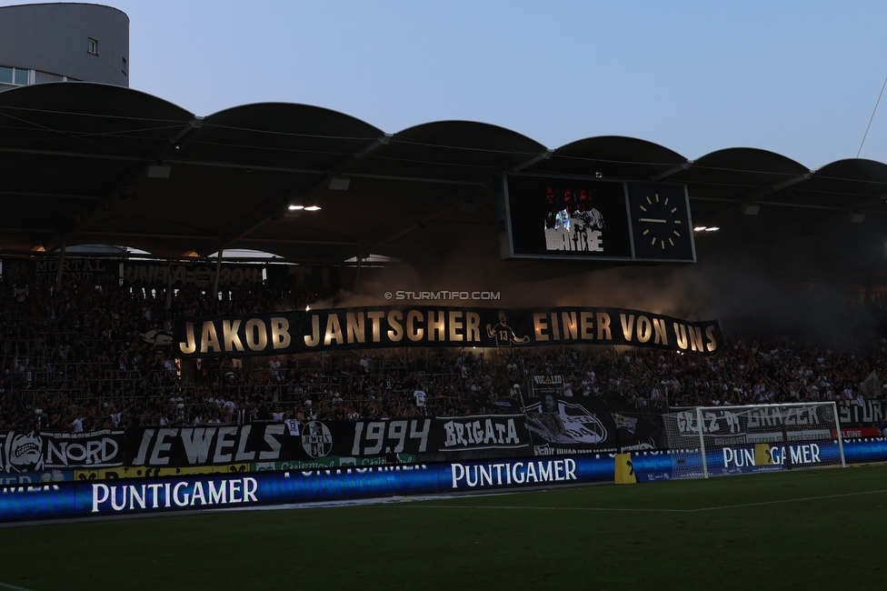 Sturm Graz - BW Linz
Oesterreichische Fussball Bundesliga, 4. Runde, SK Sturm Graz - FC Blau Weiss Linz, Stadion Liebenau Graz, 26.08.2023. 

Foto zeigt Fans von Sturm
