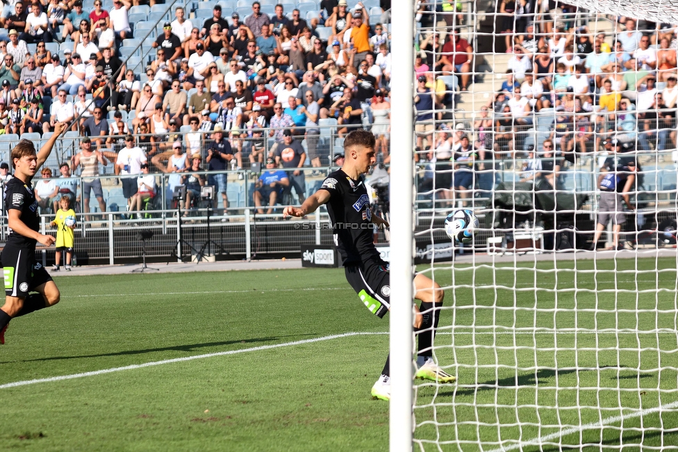 Sturm Graz - BW Linz
Oesterreichische Fussball Bundesliga, 5. Runde, SK Sturm Graz - Blau-Weiss Linz, Stadion Liebenau Graz, 26.08.2023. 

Foto zeigt Szymon Wlodarczyk (Sturm)
