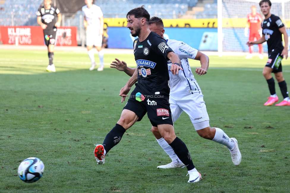 Sturm Graz - BW Linz
Oesterreichische Fussball Bundesliga, 5. Runde, SK Sturm Graz - Blau-Weiss Linz, Stadion Liebenau Graz, 26.08.2023. 

Foto zeigt Otar Kiteishvili (Sturm)
