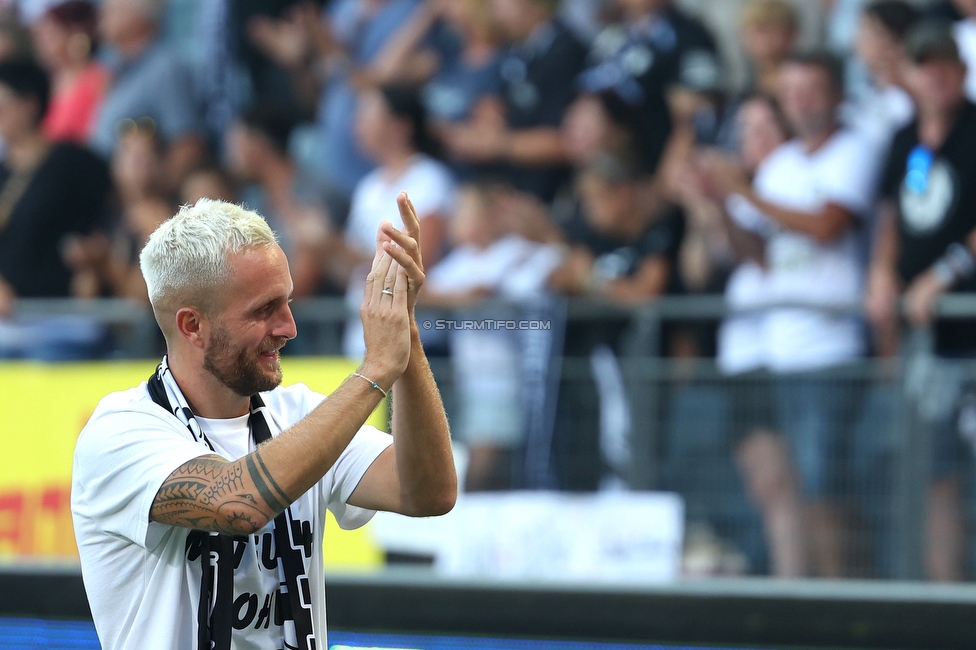 Sturm Graz - BW Linz
Oesterreichische Fussball Bundesliga, 4. Runde, SK Sturm Graz - FC Blau Weiss Linz, Stadion Liebenau Graz, 26.08.2023. 

Foto zeigt Jakob Jantscher (Sturm)
