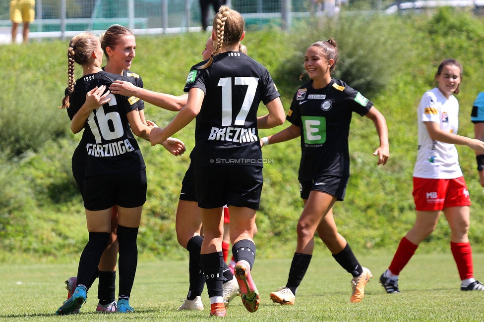 Sturm Damen - SPG FC Lustenau FC Dornbirn Ladies
OEFB Frauen Bundesliga, 1. Runde, SK Sturm Graz Damen - SPG FC Lustenau FC Dornbirn Ladies, Gruabn Graz, 26.08.2023. 

Foto zeigt Modesta Uka (Sturm Damen)
