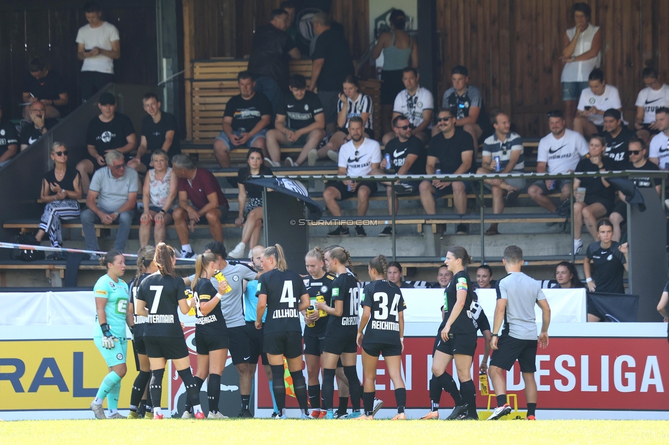 Sturm Damen - SPG FC Lustenau FC Dornbirn Ladies
OEFB Frauen Bundesliga, 1. Runde, SK Sturm Graz Damen - SPG FC Lustenau FC Dornbirn Ladies, Gruabn Graz, 26.08.2023. 

Foto zeigt die Mannschaft der Sturm Damen
