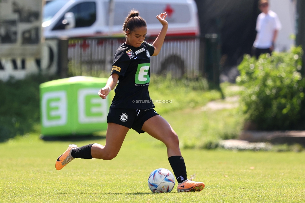 Sturm Damen - SPG FC Lustenau FC Dornbirn Ladies
OEFB Frauen Bundesliga, 1. Runde, SK Sturm Graz Damen - SPG FC Lustenau FC Dornbirn Ladies, Gruabn Graz, 26.08.2023. 

Foto zeigt Jasmin Reichmann (Sturm Damen)
