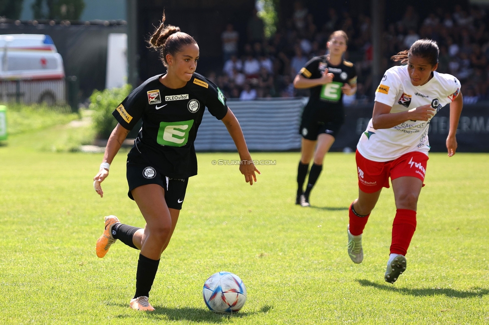 Sturm Damen - SPG FC Lustenau FC Dornbirn Ladies
OEFB Frauen Bundesliga, 1. Runde, SK Sturm Graz Damen - SPG FC Lustenau FC Dornbirn Ladies, Gruabn Graz, 26.08.2023. 

Foto zeigt Jasmin Reichmann (Sturm Damen)
