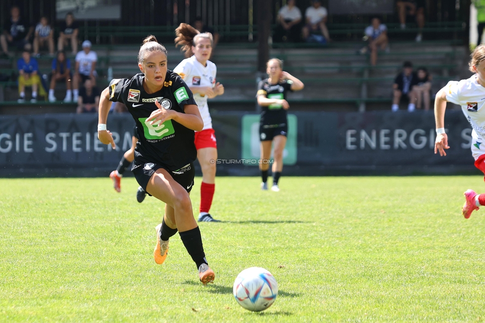 Sturm Damen - SPG FC Lustenau FC Dornbirn Ladies
OEFB Frauen Bundesliga, 1. Runde, SK Sturm Graz Damen - SPG FC Lustenau FC Dornbirn Ladies, Gruabn Graz, 26.08.2023. 

Foto zeigt Jasmin Reichmann (Sturm Damen)
