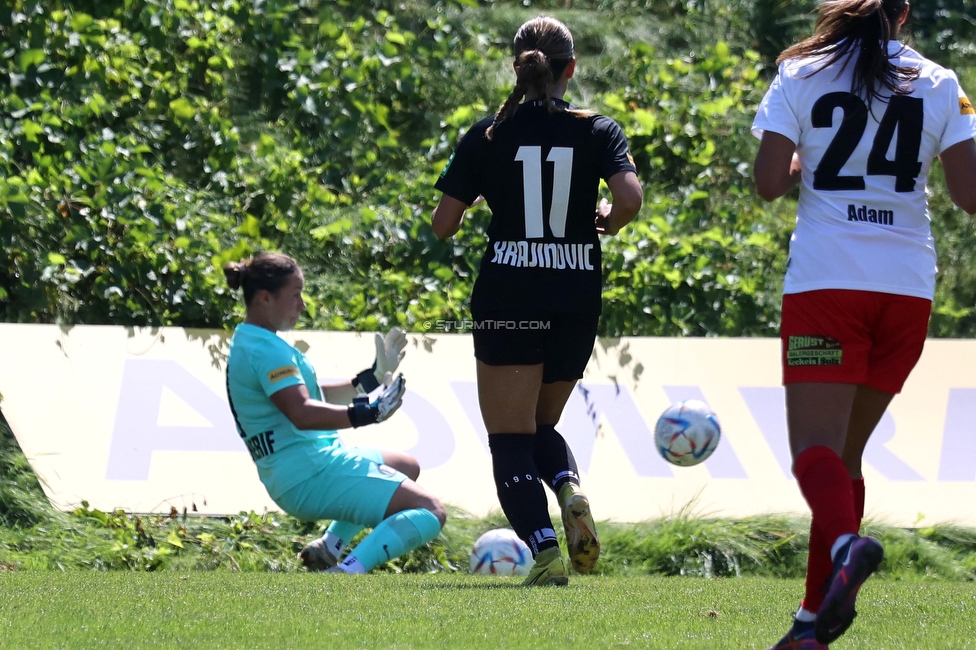 Sturm Damen - SPG FC Lustenau FC Dornbirn Ladies
OEFB Frauen Bundesliga, 1. Runde, SK Sturm Graz Damen - SPG FC Lustenau FC Dornbirn Ladies, Gruabn Graz, 26.08.2023. 

Foto zeigt Mariella El Sherif (Sturm Damen)
