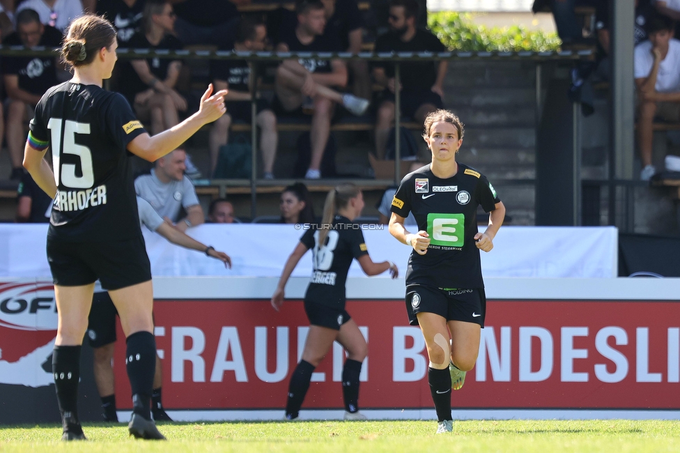 Sturm Damen - SPG FC Lustenau FC Dornbirn Ladies
OEFB Frauen Bundesliga, 1. Runde, SK Sturm Graz Damen - SPG FC Lustenau FC Dornbirn Ladies, Gruabn Graz, 26.08.2023. 

Foto zeigt Leonie Christin Tragl (Sturm Damen)
