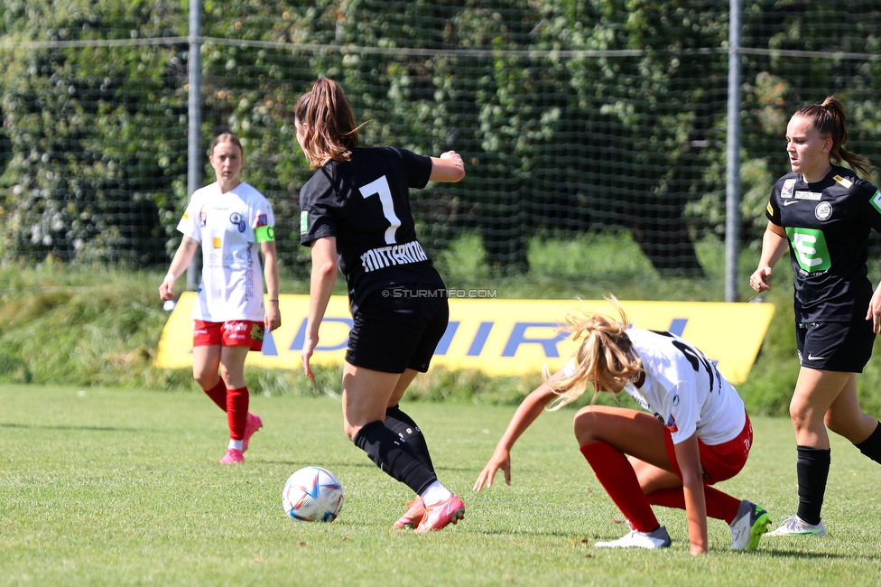 Sturm Damen - SPG FC Lustenau FC Dornbirn Ladies
OEFB Frauen Bundesliga, 1. Runde, SK Sturm Graz Damen - SPG FC Lustenau FC Dornbirn Ladies, Gruabn Graz, 26.08.2023. 

Foto zeigt Linda Mittermair (Sturm Damen)
