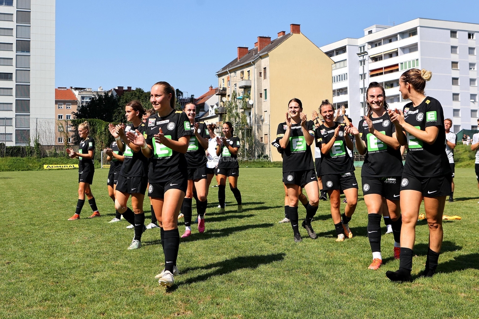 Sturm Damen - SPG FC Lustenau FC Dornbirn Ladies
OEFB Frauen Bundesliga, 1. Runde, SK Sturm Graz Damen - SPG FC Lustenau FC Dornbirn Ladies, Gruabn Graz, 26.08.2023. 

Foto zeigt die Mannschaft der Sturm Damen
