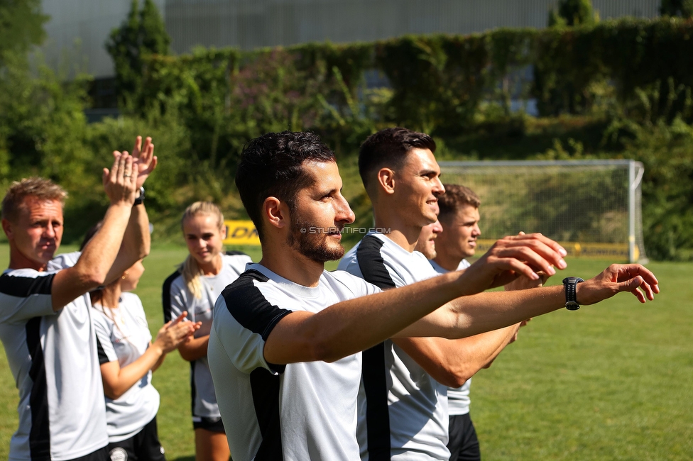 Sturm Damen - SPG FC Lustenau FC Dornbirn Ladies
OEFB Frauen Bundesliga, 1. Runde, SK Sturm Graz Damen - SPG FC Lustenau FC Dornbirn Ladies, Gruabn Graz, 26.08.2023. 

Foto zeigt Sargon Duran (Cheftrainer Sturm Damen)
