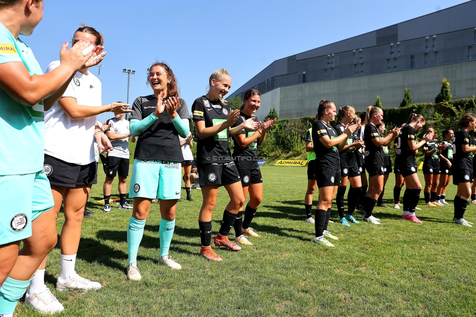 Sturm Damen - SPG FC Lustenau FC Dornbirn Ladies
OEFB Frauen Bundesliga, 1. Runde, SK Sturm Graz Damen - SPG FC Lustenau FC Dornbirn Ladies, Gruabn Graz, 26.08.2023. 

Foto zeigt die Mannschaft der Sturm Damen
