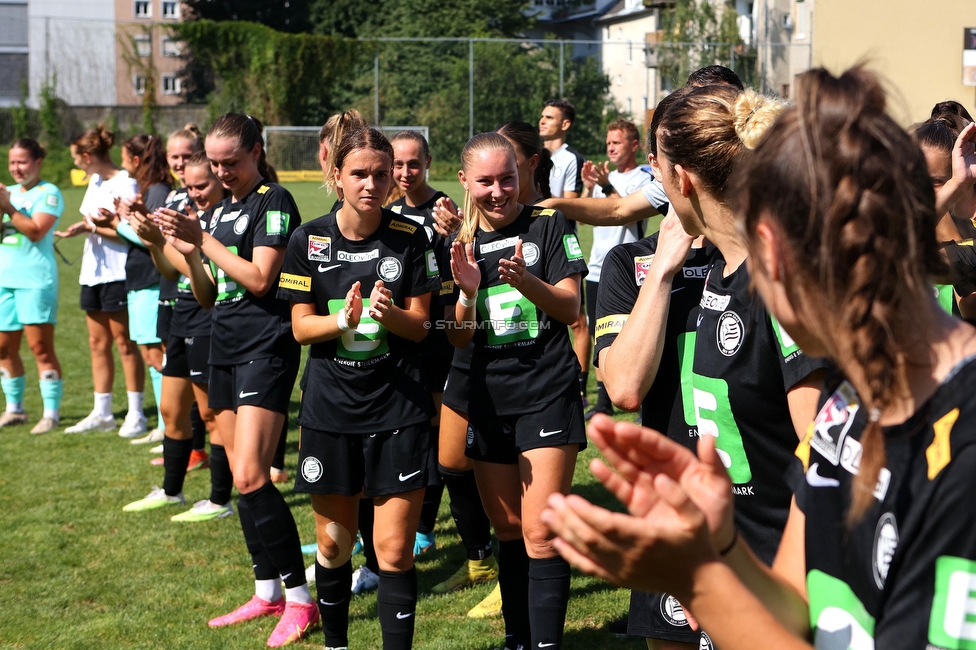 Sturm Damen - SPG FC Lustenau FC Dornbirn Ladies
OEFB Frauen Bundesliga, 1. Runde, SK Sturm Graz Damen - SPG FC Lustenau FC Dornbirn Ladies, Gruabn Graz, 26.08.2023. 

Foto zeigt die Mannschaft der Sturm Damen
