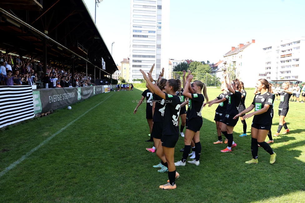 Sturm Damen - SPG FC Lustenau FC Dornbirn Ladies
OEFB Frauen Bundesliga, 1. Runde, SK Sturm Graz Damen - SPG FC Lustenau FC Dornbirn Ladies, Gruabn Graz, 26.08.2023. 

Foto zeigt die Mannschaft der Sturm Damen
