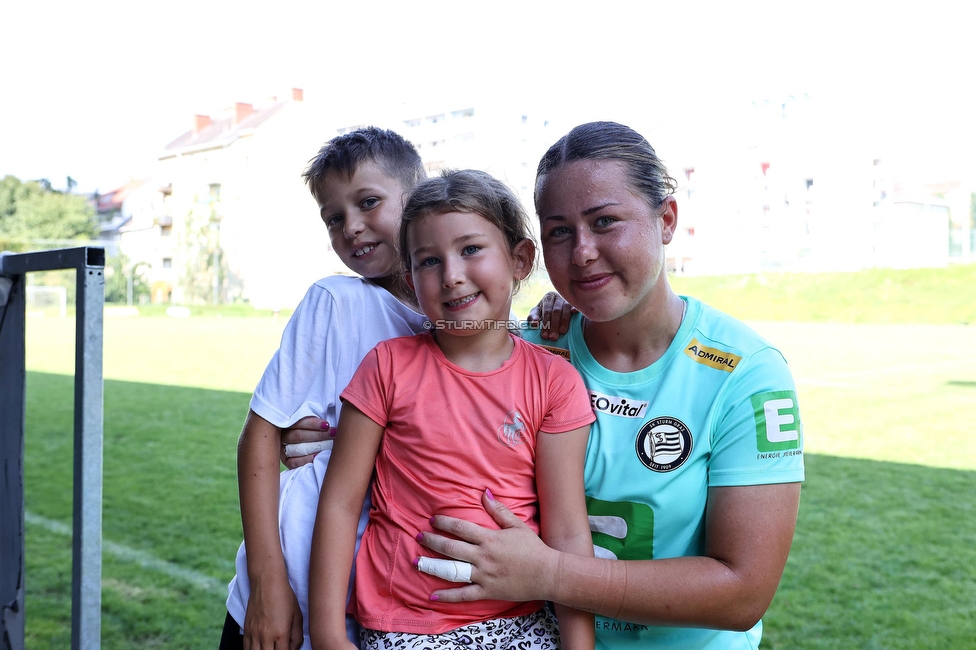 Sturm Damen - SPG FC Lustenau FC Dornbirn Ladies
OEFB Frauen Bundesliga, 1. Runde, SK Sturm Graz Damen - SPG FC Lustenau FC Dornbirn Ladies, Gruabn Graz, 26.08.2023. 

Foto zeigt Mariella El Sherif (Sturm Damen)
