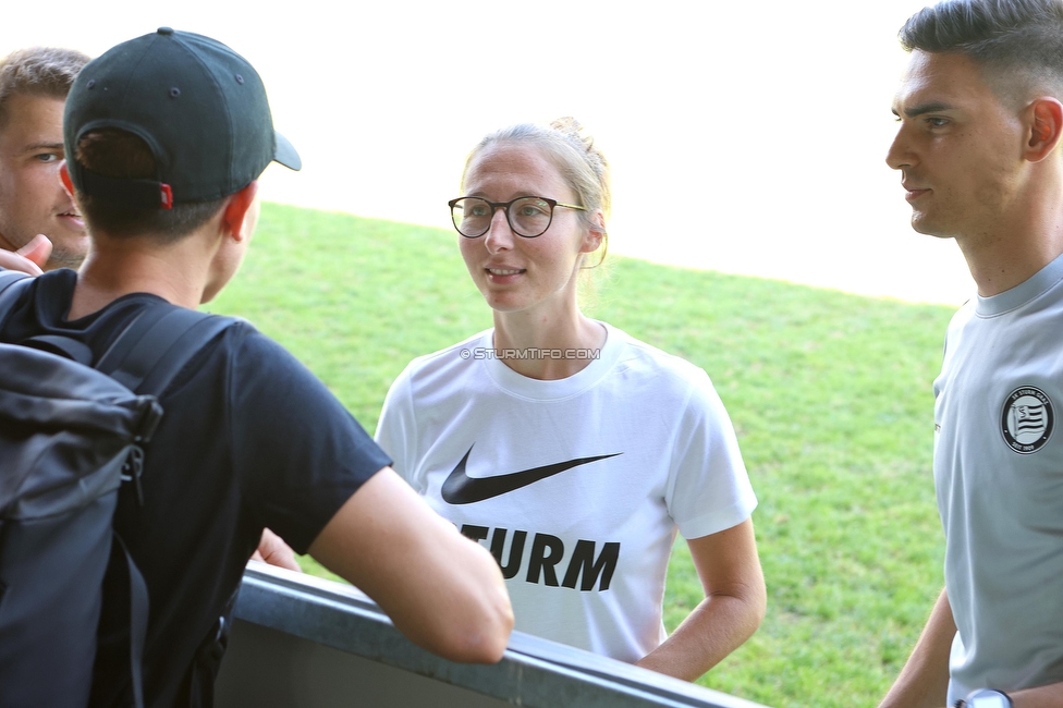 Sturm Damen - SPG FC Lustenau FC Dornbirn Ladies
OEFB Frauen Bundesliga, 1. Runde, SK Sturm Graz Damen - SPG FC Lustenau FC Dornbirn Ladies, Gruabn Graz, 26.08.2023. 

Foto zeigt Nina Huetter (Teammanagerin Aka Sturm Damen)
