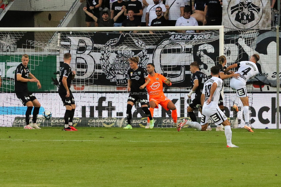 Altach - Sturm Graz
Oesterreichische Fussball Bundesliga, 6. Runde, SCR Altach - SK Sturm Graz, Stadion Schnabelholz Altach, 02.09.2023. 

Foto zeigt Jon Gorenc-Stankovic (Sturm)
