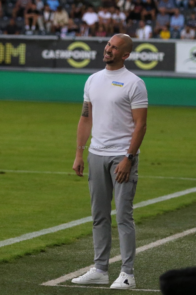 Altach - Sturm Graz
Oesterreichische Fussball Bundesliga, 6. Runde, SCR Altach - SK Sturm Graz, Stadion Schnabelholz Altach, 02.09.2023. 

Foto zeigt Christian Ilzer (Cheftrainer Sturm)
