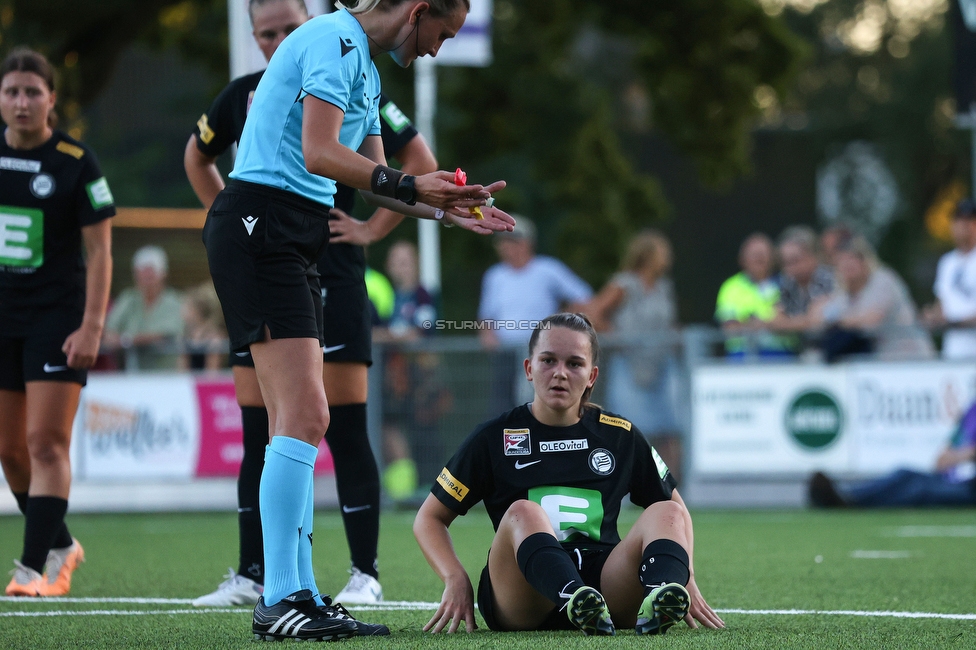 Twente Vrouwen - Sturm Damen
UEFA Champions League Qualifikation, 1. Runde, FC Twente Enschede Vrouwen - SK Sturm Graz Damen, Stadion Schreuserve Enschede, 06.09.2023. 

Foto zeigt Julia Keutz (Sturm Damen)
