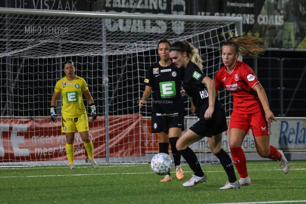 Twente Vrouwen - Sturm Damen
UEFA Champions League Qualifikation, 1. Runde, FC Twente Enschede Vrouwen - SK Sturm Graz Damen, Stadion Schreuserve Enschede, 06.09.2023. 

Foto zeigt Elena Koessler (Sturm Damen)
