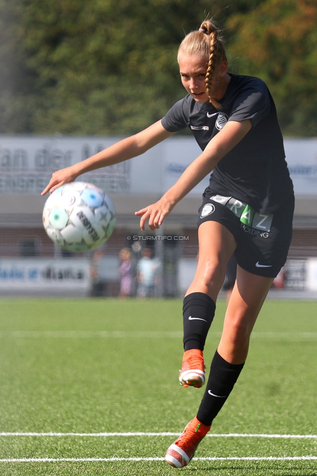 Sturm Damen - UMF Stjarnan
UEFA Champions League Qualifikation, 1. Runde, SK Sturm Graz Damen - UMF Stjarnan, Stadion Schreuserve Enschede, 09.09.2023. 

Foto zeigt Lena Breznik (Sturm Damen)
