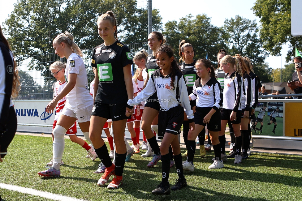 Sturm Damen - UMF Stjarnan
UEFA Champions League Qualifikation, 1. Runde, SK Sturm Graz Damen - UMF Stjarnan, Stadion Schreuserve Enschede, 09.09.2023. 

Foto zeigt Lena Breznik (Sturm Damen)
