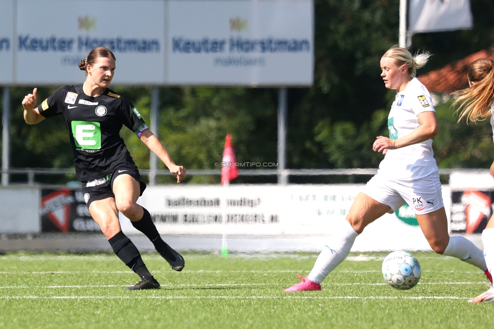 Sturm Damen - UMF Stjarnan
UEFA Champions League Qualifikation, 1. Runde, SK Sturm Graz Damen - UMF Stjarnan, Stadion Schreuserve Enschede, 09.09.2023. 

Foto zeigt Sophie Maierhofer (Sturm Damen)
