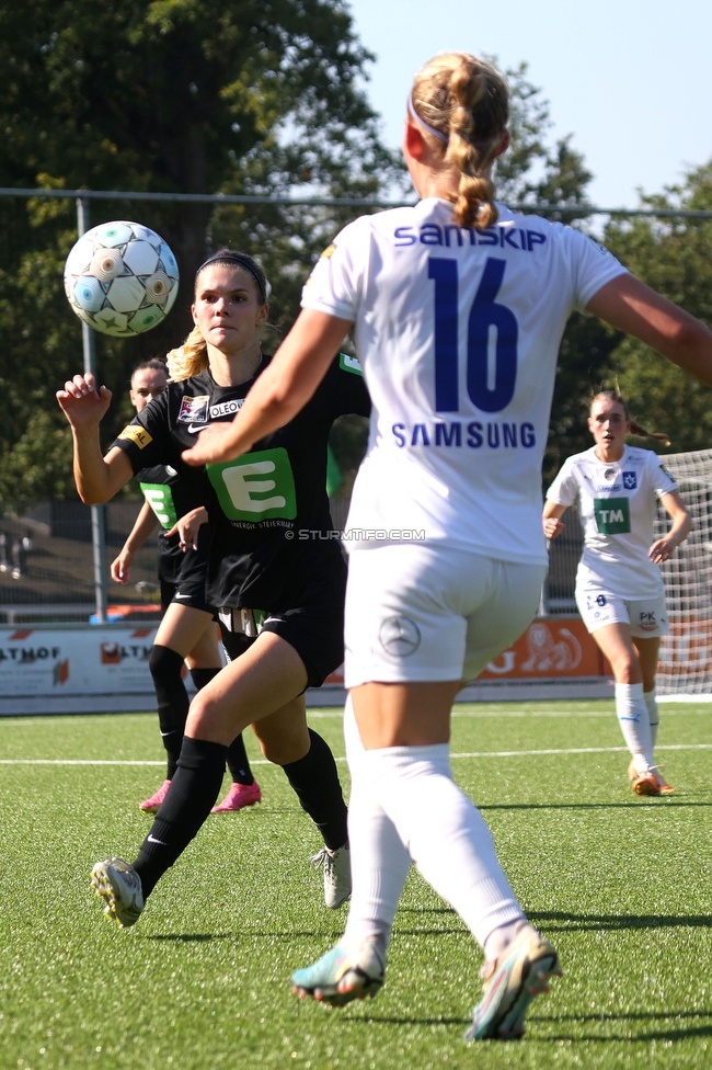 Sturm Damen - UMF Stjarnan
UEFA Champions League Qualifikation, 1. Runde, SK Sturm Graz Damen - UMF Stjarnan, Stadion Schreuserve Enschede, 09.09.2023. 

Foto zeigt Elena Koessler (Sturm Damen)
