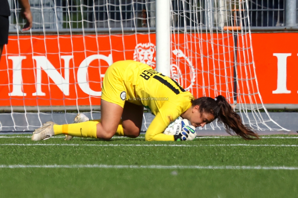 Sturm Damen - UMF Stjarnan
UEFA Champions League Qualifikation, 1. Runde, SK Sturm Graz Damen - UMF Stjarnan, Stadion Schreuserve Enschede, 09.09.2023. 

Foto zeigt Vanessa Gritzner (Sturm Damen)
