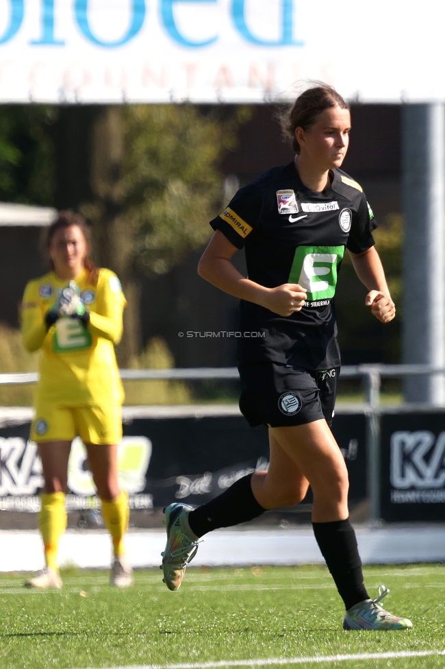 Sturm Damen - UMF Stjarnan
UEFA Champions League Qualifikation, 1. Runde, SK Sturm Graz Damen - UMF Stjarnan, Stadion Schreuserve Enschede, 09.09.2023. 

Foto zeigt Leonie Christin Tragl (Sturm Damen)
