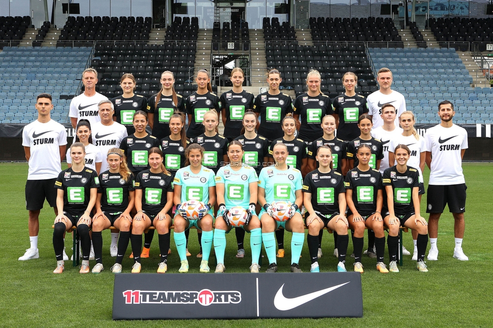 Mannschaftsfoto Sturm Damen
SK Sturm Graz Damen, Mannschaftsfoto, Stadion Liebenau Graz, 14.09.2023. 

Foto zeigt die Mannschaft der Sturm Damen
