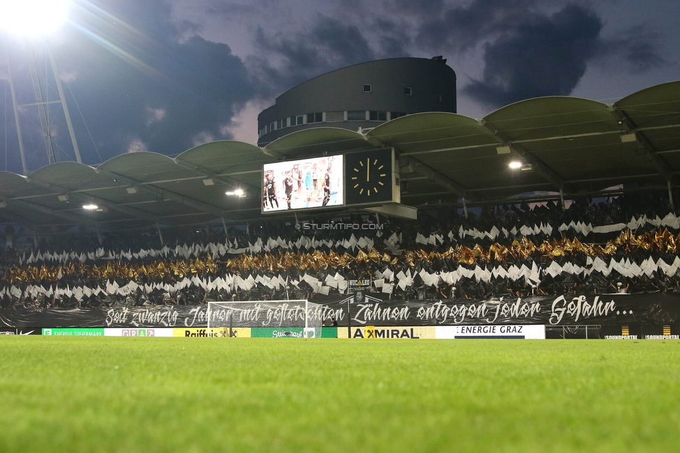 Sturm Graz - RB Salzburg
Oesterreichische Fussball Bundesliga, 7. Runde, SK Sturm Graz - FC RB Salzburg,  Stadion Liebenau Graz, 16.09.2023. 

Foto zeigt Fans von Sturm mit einer Choreografie
Schlüsselwörter: bastion