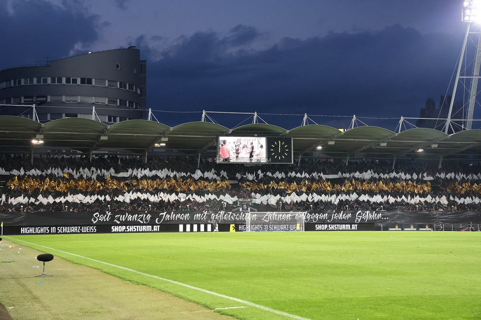 Sturm Graz - RB Salzburg
Oesterreichische Fussball Bundesliga, 7. Runde, SK Sturm Graz - FC RB Salzburg,  Stadion Liebenau Graz, 16.09.2023. 

Foto zeigt Fans von Sturm mit einer Choreografie
Schlüsselwörter: bastion