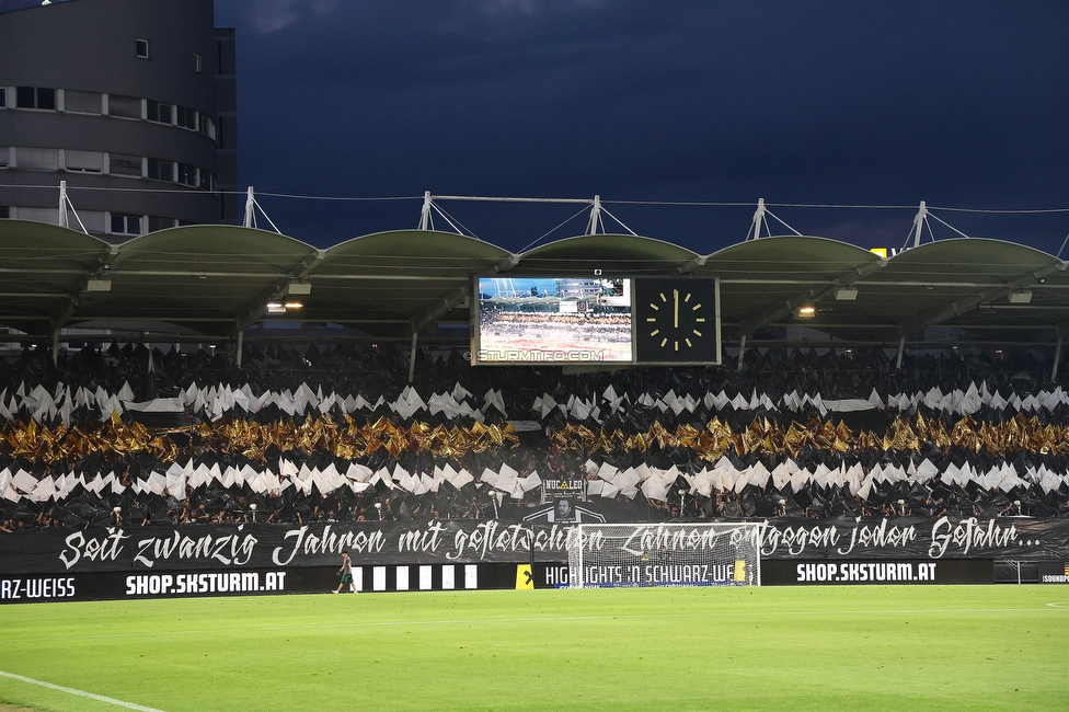 Sturm Graz - RB Salzburg
Oesterreichische Fussball Bundesliga, 7. Runde, SK Sturm Graz - FC RB Salzburg,  Stadion Liebenau Graz, 16.09.2023. 

Foto zeigt Fans von Sturm mit einer Choreografie
Schlüsselwörter: bastion