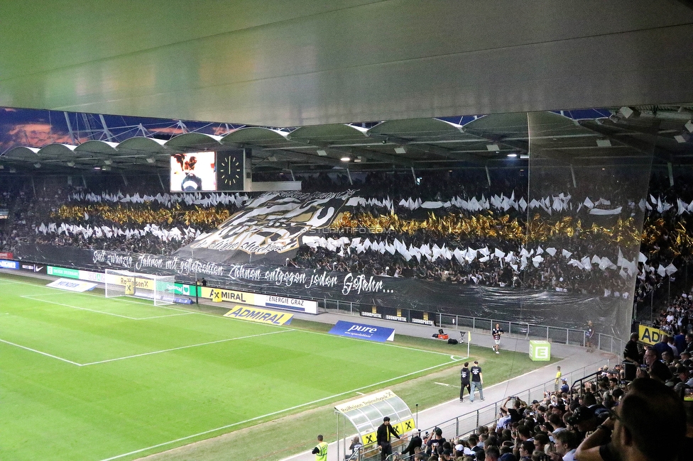 Sturm Graz - RB Salzburg
Oesterreichische Fussball Bundesliga, 7. Runde, SK Sturm Graz - FC RB Salzburg,  Stadion Liebenau Graz, 16.09.2023. 

Foto zeigt Fans von Sturm mit einer Choreografie
Schlüsselwörter: bastion