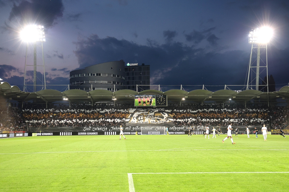 Sturm Graz - RB Salzburg
Oesterreichische Fussball Bundesliga, 7. Runde, SK Sturm Graz - FC RB Salzburg,  Stadion Liebenau Graz, 16.09.2023. 

Foto zeigt Fans von Sturm mit einer Choreografie
Schlüsselwörter: bastion