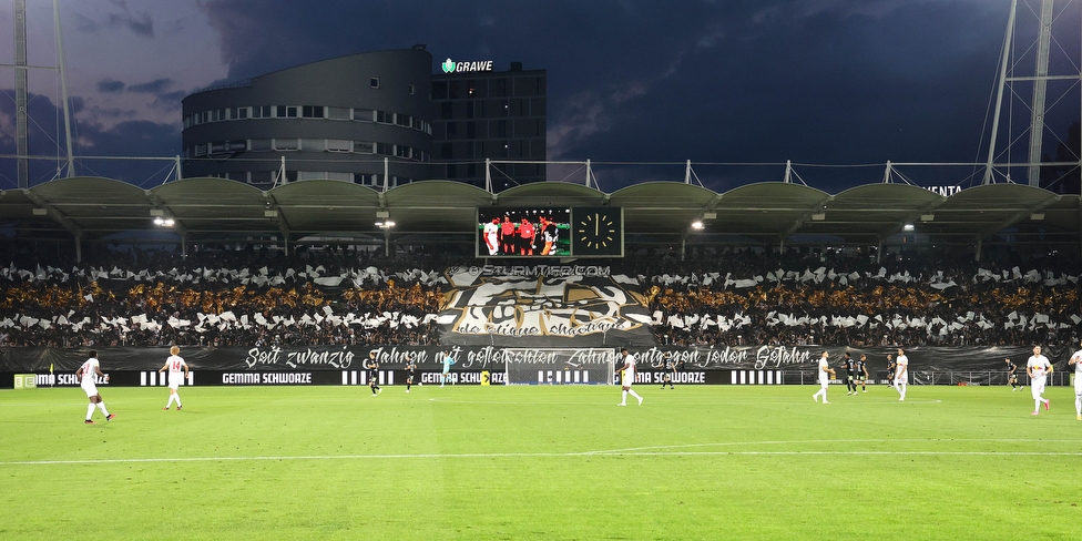 Sturm Graz - RB Salzburg
Oesterreichische Fussball Bundesliga, 7. Runde, SK Sturm Graz - FC RB Salzburg,  Stadion Liebenau Graz, 16.09.2023. 

Foto zeigt Fans von Sturm mit einer Choreografie
Schlüsselwörter: bastion