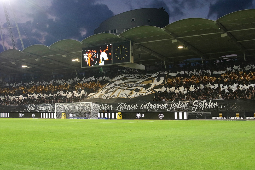 Sturm Graz - RB Salzburg
Oesterreichische Fussball Bundesliga, 7. Runde, SK Sturm Graz - FC RB Salzburg,  Stadion Liebenau Graz, 16.09.2023. 

Foto zeigt Fans von Sturm mit einer Choreografie
Schlüsselwörter: bastion