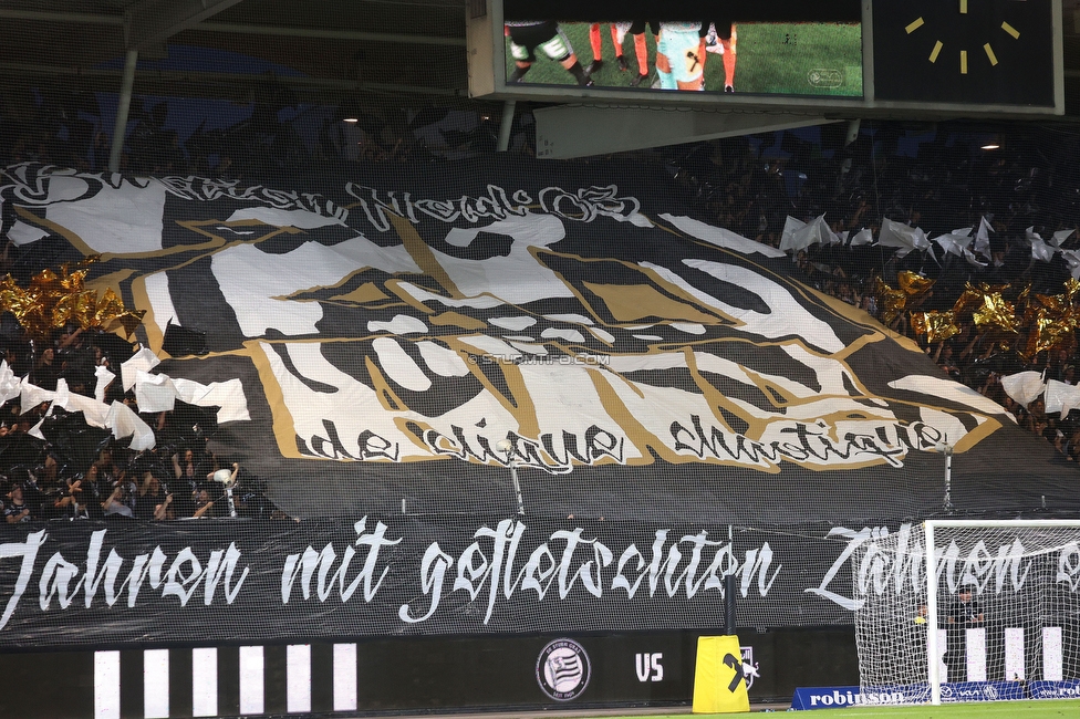 Sturm Graz - RB Salzburg
Oesterreichische Fussball Bundesliga, 7. Runde, SK Sturm Graz - FC RB Salzburg, Stadion Liebenau Graz, 16.09.2023. 

Foto zeigt Fans von Sturm mit einer Choreografie
