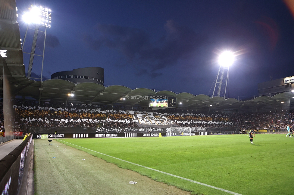 Sturm Graz - RB Salzburg
Oesterreichische Fussball Bundesliga, 7. Runde, SK Sturm Graz - FC RB Salzburg, Stadion Liebenau Graz, 16.09.2023. 

Foto zeigt Fans von Sturm mit einer Choreografie
