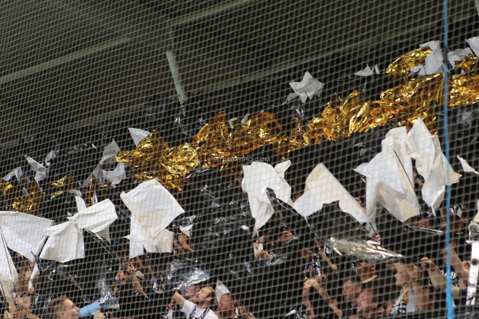 Sturm Graz - RB Salzburg
Oesterreichische Fussball Bundesliga, 7. Runde, SK Sturm Graz - FC RB Salzburg,  Stadion Liebenau Graz, 16.09.2023. 

Foto zeigt Fans von Sturm mit einer Choreografie
Schlüsselwörter: bastion