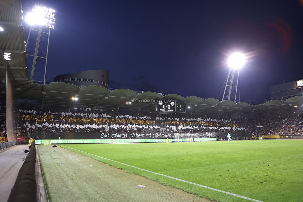 Sturm Graz - RB Salzburg
Oesterreichische Fussball Bundesliga, 7. Runde, SK Sturm Graz - FC RB Salzburg, Stadion Liebenau Graz, 16.09.2023. 

Foto zeigt Fans von Sturm mit einer Choreografie
