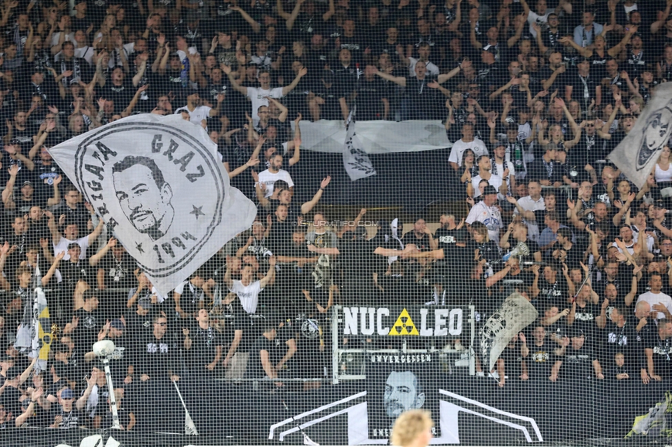 Sturm Graz - RB Salzburg
Oesterreichische Fussball Bundesliga, 7. Runde, SK Sturm Graz - FC RB Salzburg,  Stadion Liebenau Graz, 16.09.2023. 

Foto zeigt Fans von Sturm mit einer Choreografie
Schlüsselwörter: brigata