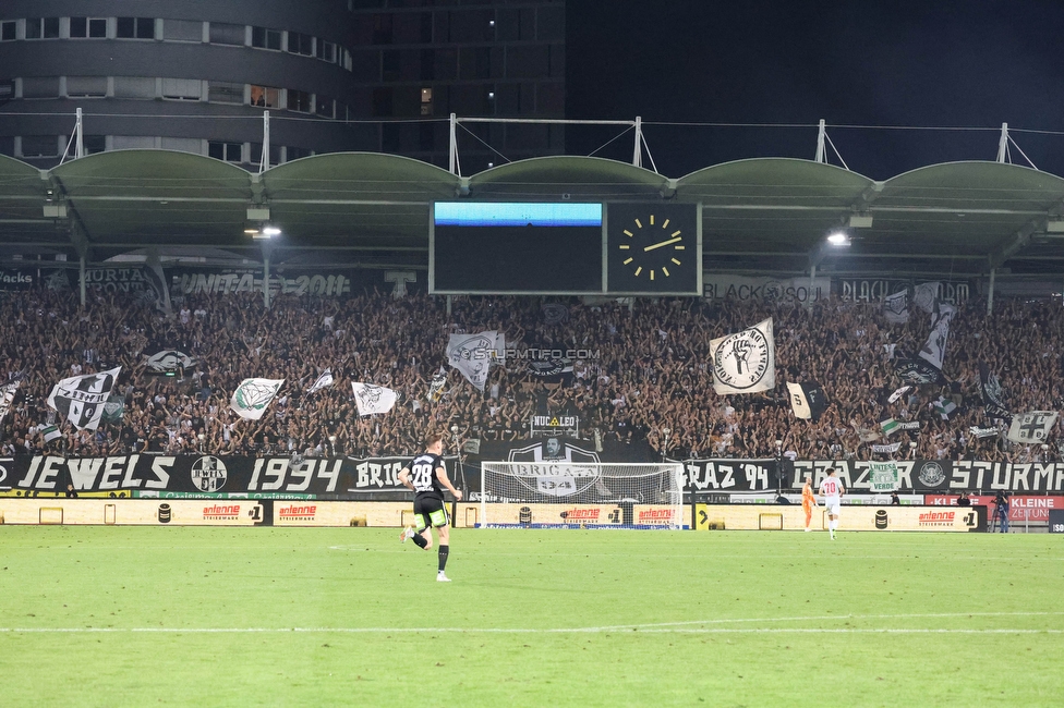 Sturm Graz - RB Salzburg
Oesterreichische Fussball Bundesliga, 7. Runde, SK Sturm Graz - FC RB Salzburg,  Stadion Liebenau Graz, 16.09.2023. 

Foto zeigt Fans von Sturm
