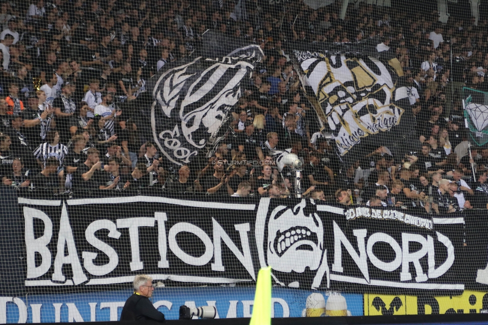 Sturm Graz - RB Salzburg
Oesterreichische Fussball Bundesliga, 7. Runde, SK Sturm Graz - FC RB Salzburg,  Stadion Liebenau Graz, 16.09.2023. 

Foto zeigt Fans von Sturm
Schlüsselwörter: bastion