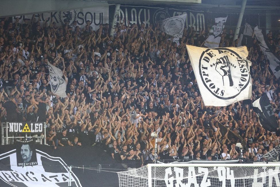 Sturm Graz - RB Salzburg
Oesterreichische Fussball Bundesliga, 7. Runde, SK Sturm Graz - FC RB Salzburg, Stadion Liebenau Graz, 16.09.2023. 

Foto zeigt Fans von Sturm
