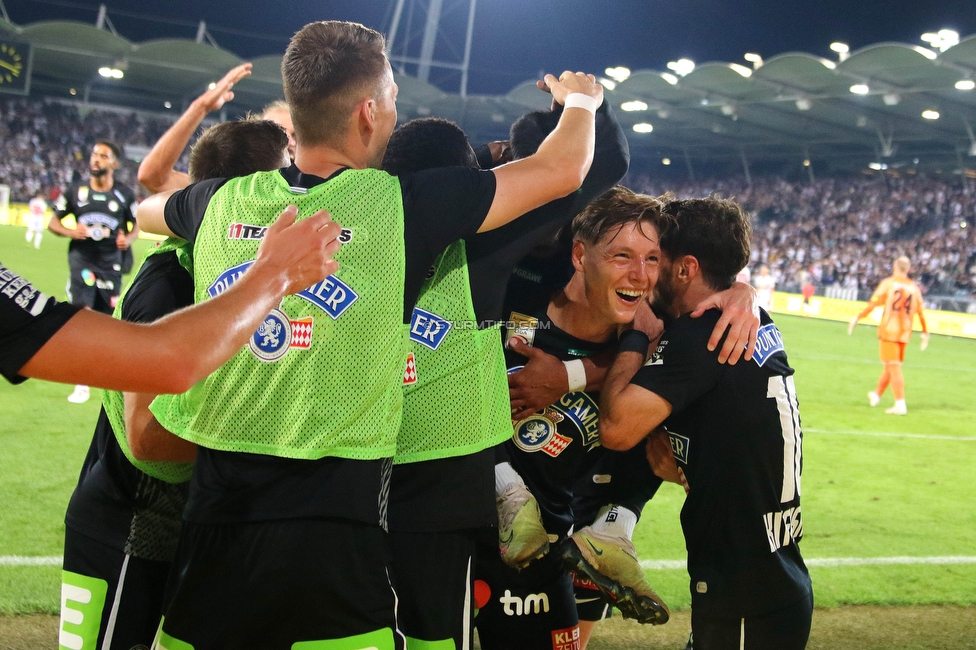 Sturm Graz - RB Salzburg
Oesterreichische Fussball Bundesliga, 7. Runde, SK Sturm Graz - FC RB Salzburg,  Stadion Liebenau Graz, 16.09.2023. 

Foto zeigt Alexander Prass (Sturm)
Schlüsselwörter: torjubel