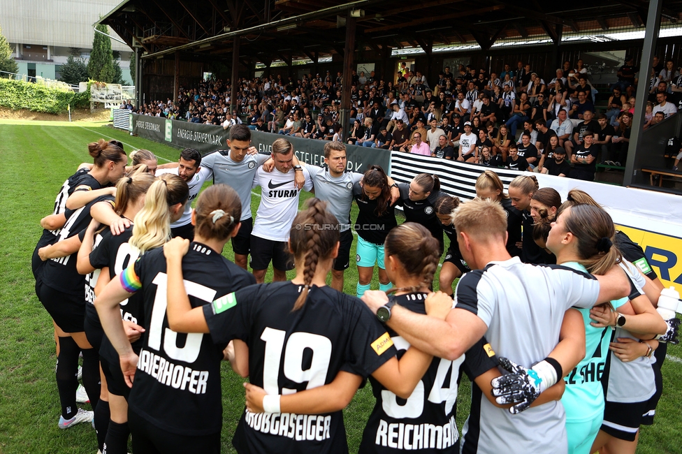 Sturm Damen - Austria Wien
OEFB Frauen Bundesliga, 3. Runde, SK Sturm Graz Damen - FK Austria Wien, Gruabn Graz, 16.09.2023. 

Foto zeigt die Mannschaft von Sturm
